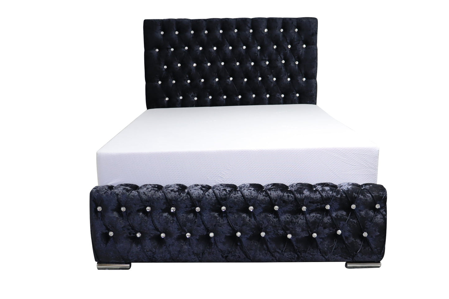 Olympia Crushed Velvet Bed - Sofa Scape UK