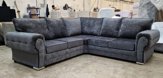 Verona Corner - Coal Fullback - Sofa Scape UK