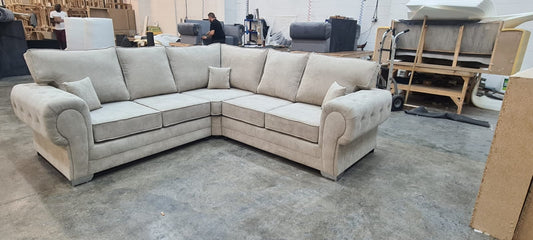 Verona Corner - Stone Fullback - Sofa Scape UK
