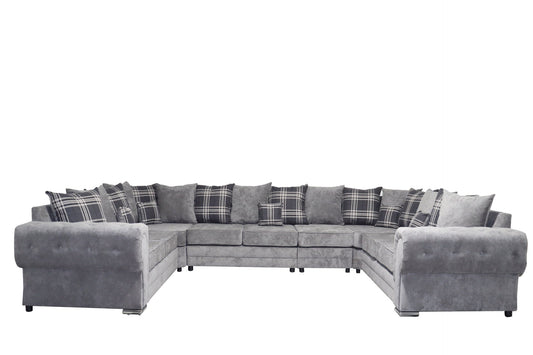 Verona U Shape 9 Seater - Chenille - Sofa Scape UK
